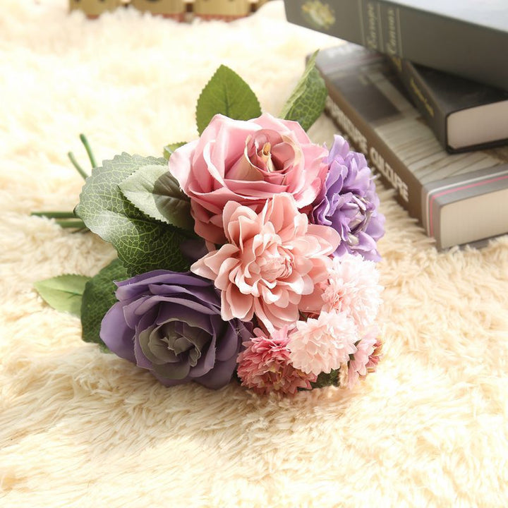 The Beauty of Artificial Dahlia Rose Flower Bouquet